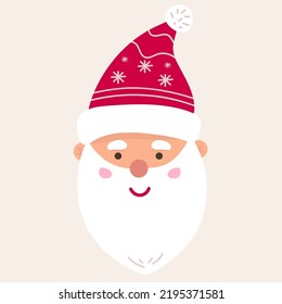 Vektorgrafik. Weihnachtsmann-Handzeichnung einzeln