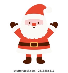 vector illustration of Santa Claus isolated on white for banners, cards, flyers, social media wallpapers, etc.