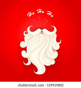 vector illustration of Santa Claus in Merry Christmas background