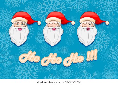 vector illustration of Santa Claus in Merry Christmas background