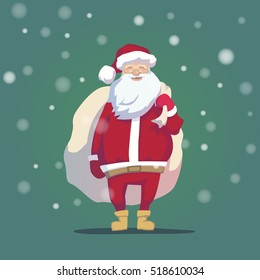 Vector illustration of Santa Claus. Merry Christmas!