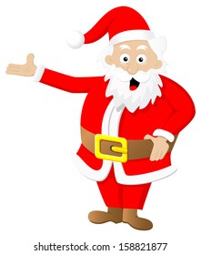 vector illustration of santa claus on white background