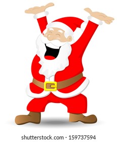 vector illustration of santa claus on white background