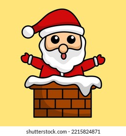 Vector illustration of santa claus on christmas event