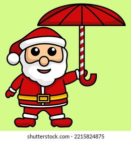 Vector illustration of santa claus on christmas event