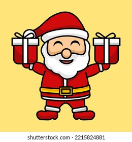 Vector illustration of santa claus on christmas event
