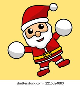Vector illustration of santa claus on christmas event
