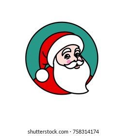 Vector illustration of Santa Claus portrait