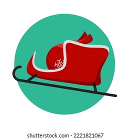 Vector illustration of santa claus train 