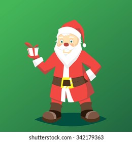 Vector illustration with santa clause poster for holiday design