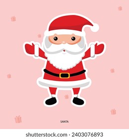 Vector illustration santa editable asset template