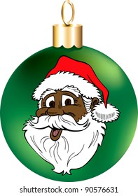 Vector Illustration of Santa Face Ornament.
