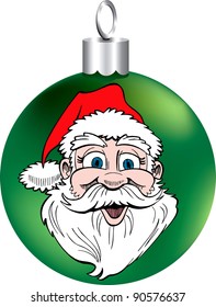 Vector Illustration of Santa Face Ornament.