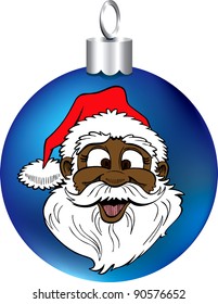 Vector Illustration of Santa Face Ornament.