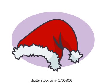 vector illustration of a Santa hat