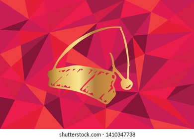 Vector Illustration of Santa Hat Icon with Red Polygon and Geometric. Graphic Design for Template, Layout, Background, Poster and More