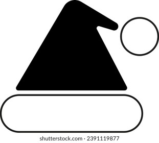 vector illustration of santa hat on transparent background	