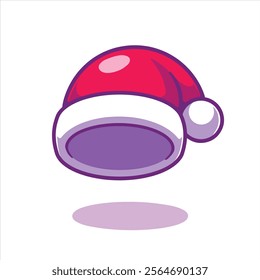 Vector illustration of a Santa hat. This image is great for stickers or t-shirt designs.