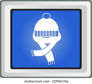 Vector Illustration  Santa scarf hat