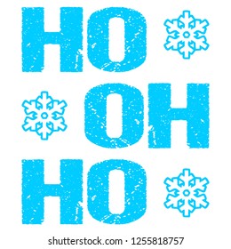 Vector illustration of Santa`s Ho Ho Ho Type Design.