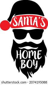 Ilustración vectorial de los archivos de corte del Home Boy de Santa para ropa, velos, gorras, camisetas, tazas, posts y otros