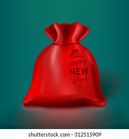 Vector illustration Santa's sack. Christmas bag with gifts. EPS 10