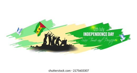 Vector illustration for Sao Tome and Principe Independence Day banner