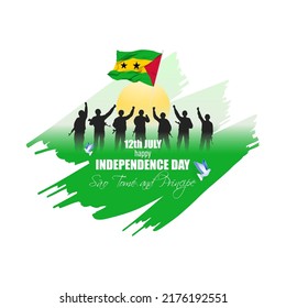 Vector illustration for Sao Tome and Principe Independence Day banner