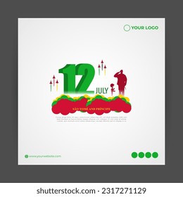 Vector illustration of Sao Tome and Principe Independence Day 12 July social media story template