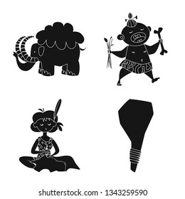 Vector illustration of sapiens and development  icon. Collection of sapiens and age vector icon for stock.