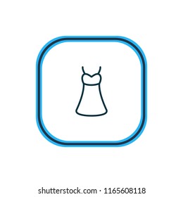 Vector illustration of sarafan icon line. Beautiful clothes element also can be used as evening dress icon element.