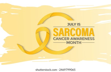 Vector Illustration Sarcoma and Bone Cancer Awareness Calligraphy Poster Design. Realistic Yellow Ribbon. Bone Cancer, background. - Powered by Shutterstock - Get 15% off with code: PIKWIZARD15