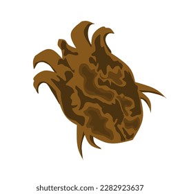 vector illustration of Sarcoptes scabiei on a white background