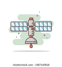 vector illustration of satelit in the space,design inspiration,eps 10