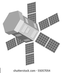 Vector illustration of satellite