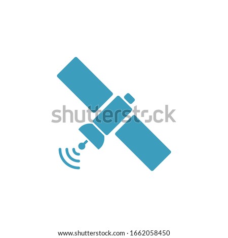 Vector illustration, satellite icon template 