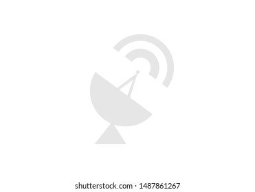 Vector illustration of satellite on white background