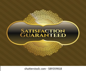 Vector Illustration of  Satisfaction Guaranteed golden badge or emblem
