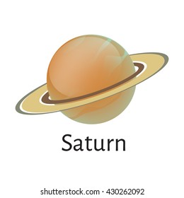 Vector illustration saturn planet. Saturn planet icon. Solar system