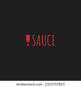 vector illustration of sauce and bottle