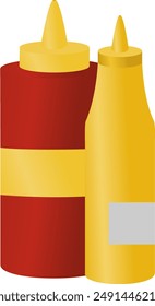 vector illustration of sauce container for junk food