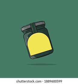 Vector illustration of a sauce jar