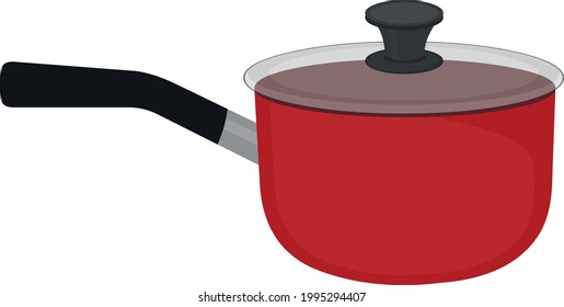 Vektorgrafik eines Saucepan mit Griff