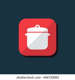 Vector illustration of saucepan icon