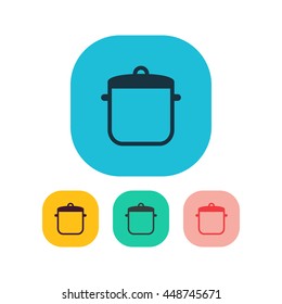Vector illustration of saucepan icon