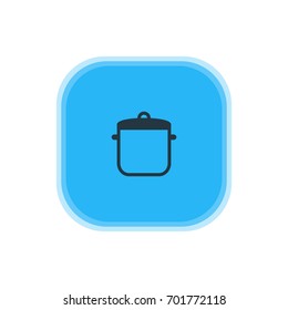 Vector Illustration Of Saucepan Icon. Beautiful Kitchenware Element Also Can Be Used As Soup Pan Element.