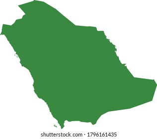 vector illustration of Saudi Arabia map
