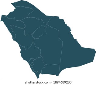 ilustración vectorial del mapa de Arabia Saudita