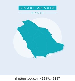 Vector illustration vector of Saudi Arabia map Saudi arabia