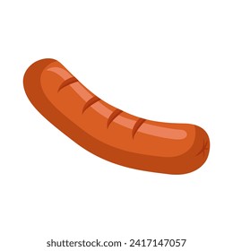 Vector illustration of a sausage